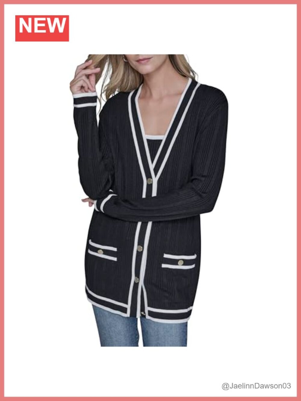 Karl Lagerfeld Classic Button Cardigan Long Sleeve Women's Sweater
